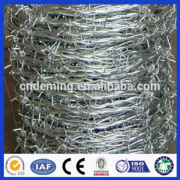 Barbed wire(lowest price) with galvanized and pvc coated